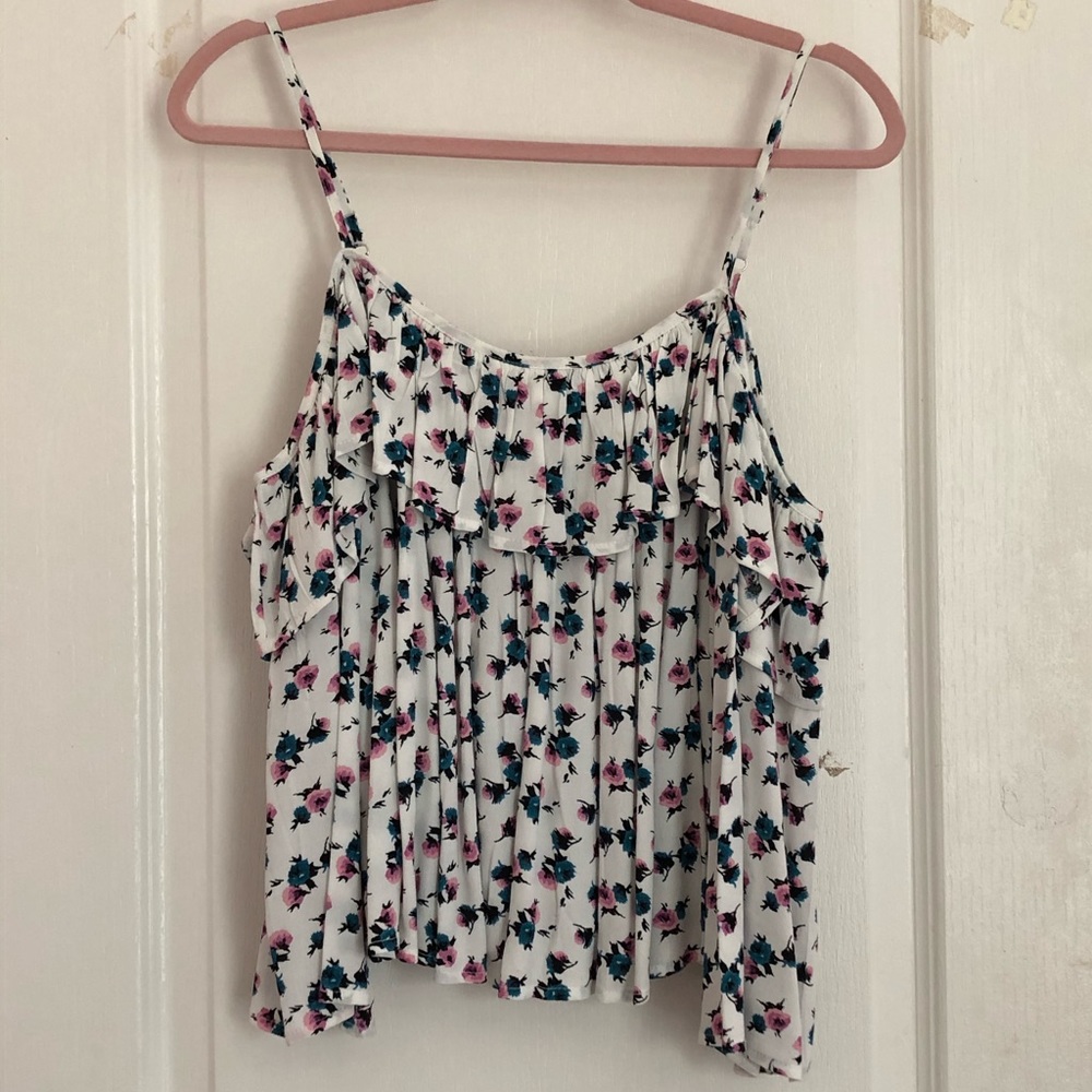 floral off the shoulder top !